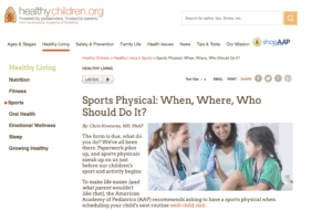 Sports Physical: picture of a physician giving a high 5 to a young patient