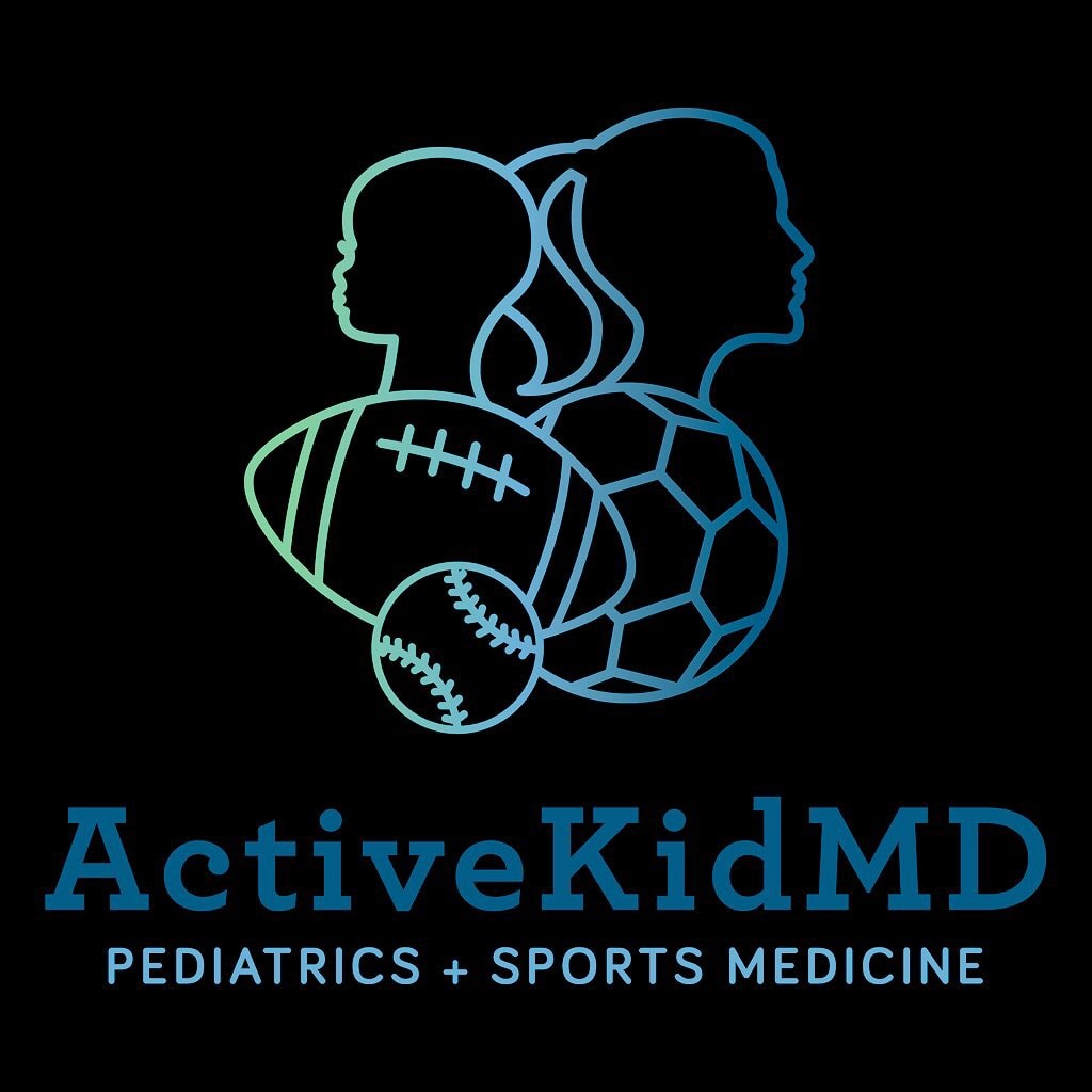 Volleyball doctor: logo of ActiveKidMD, proud USA Volleyball team doctor